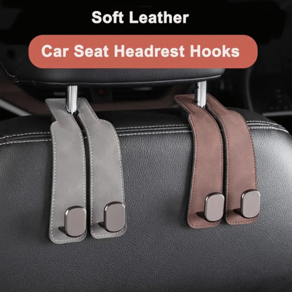 PU Leather Car Headrest Hook Seat Back Storage Hanger