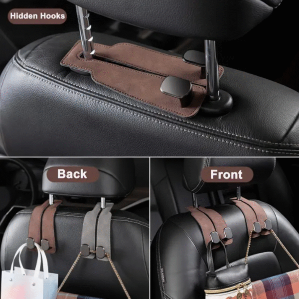 PU Leather Car Headrest Hook Seat Back Storage Hanger