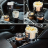 Adjustable Car Cup Holder Expander Dual Cup Holder with Phone Mount