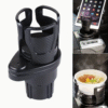 Adjustable Car Cup Holder Expander Dual Cup Holder with Phone Mount
