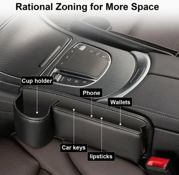 Car Seat Gap Filler Organizer with Cup Holder