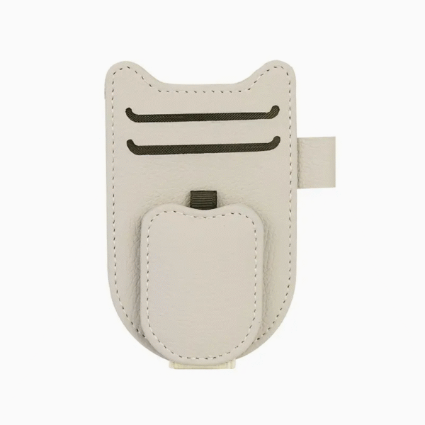 Screenshot 2025-08-25 at 18.38.43 Cat Ear Faux Leather Sun Visor Organizer in Cream