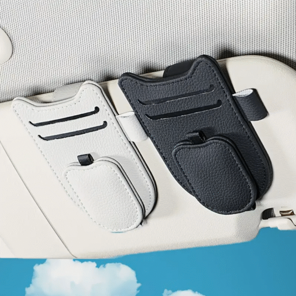 Screenshot 2025-08-25 at 18.39.22 Cat Ear Faux Leather Sun Visor Organizer in Cream