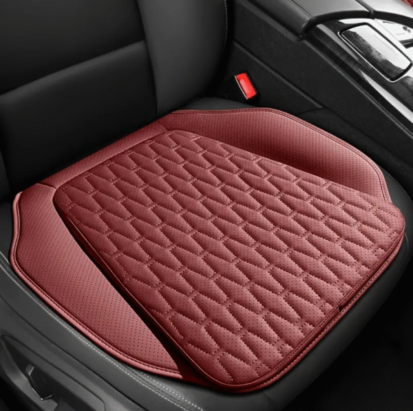 Breathable PU Leather Car Seat Cushion in Red